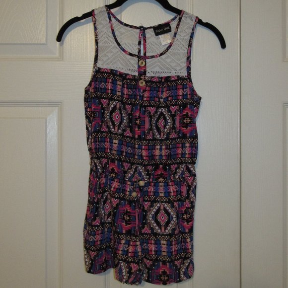 Paper Doll Girl's 10 Sleeveless Romper Jumpsuit w/Pockets - Picture 1 of 4